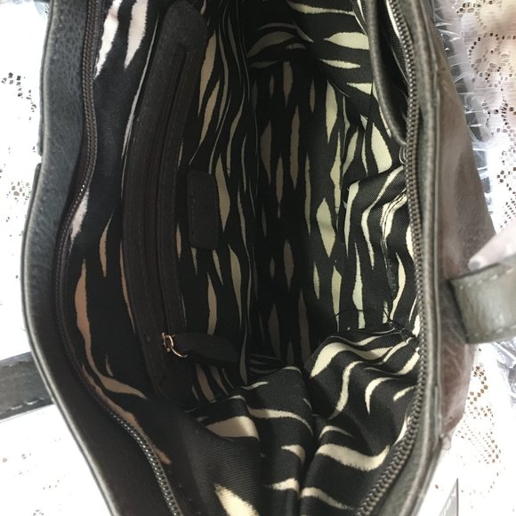 NWT KENSIE PEWTER MULTI POCKET SATCHEL - Picture 9 of 9